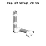 Alsident System 100 sugearm 795 mm vaegmontage 1
