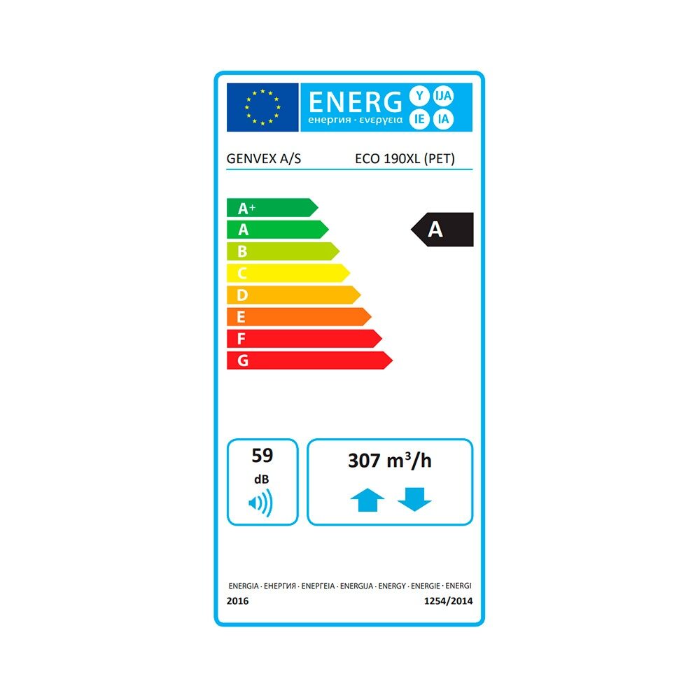 Genvex eco 190 xl energimaerke