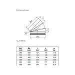 Lindab Safe Falset Boejning Kort BKFMU 45 dimensioner