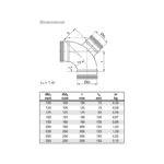 Lindab Safe Rensbar Boejning BBKCU 90° dimensioner