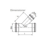 Lindab Safe T roer TVU 45 dimensioner