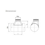 Lindab Rustfri Saddelstykke TSTU RS dimensioner