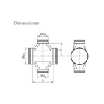 Lindab Rustfri X roer XCU dimensioner