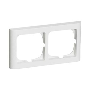 LK FUGA Softline 63 ramme 2x1 modul Vandret Hvid