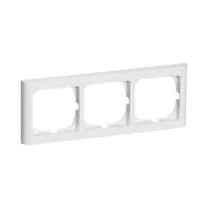 LK FUGA Softline 63 ramme 3x1 modul Vandret Hvid
