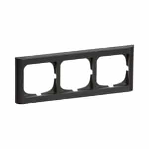 LK FUGA Softline 63 ramme 3x1 modul Vandret Koksgraa