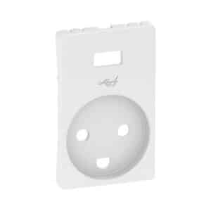 LK FUGA afdaekning for stikkontakt 2 polet DK jord med 5V USB lader Lysegraa