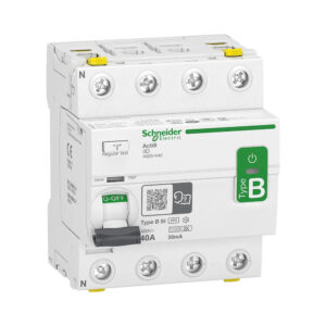 Acti9 RCCB HPFI afbryder 4P 40A 30mA klasse B SI ACDC til installationer med 3faset frekvensomformer og inverter med DC stroemme produkt