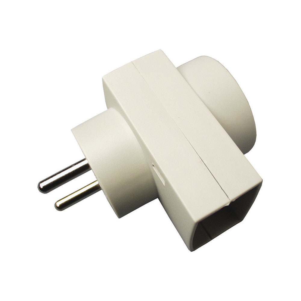 Dobbeltstik D3 1F1R udtag graa produkt