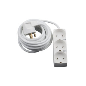 EDB Stikdaase T11 3R med jord 5m hvid produkt