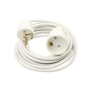 Forlaengerledning S4F4 med jord 5m hvid produkt