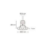 Lia 350mA Daempbar 1.2W 3000K Ra90 70lm Mat Hvid Rund2 produkt