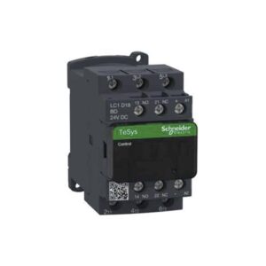 TeSys D kontaktor LC1D18BD 3P 18A AC 3 7.5kW@400V 1NO1NC hjaelpe kontakt 24V DC spole produkt