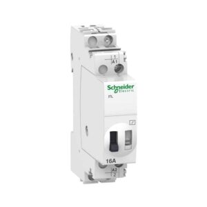 Acti9 kiprelæ iTL 16A 1NO 24VAC12VDC til betjening af lys med impulstryk. Bredde 18mm produkt