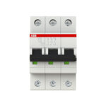 Automatsikring C 10A, 3 polet C karakteristik, brydeevne 6kA, 230400V AC, 52,5mm bred S203 C101 produkt