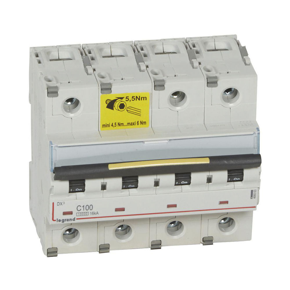 LEGRAND DX³ MCB automatsikring C100 4pol 6M 10000/16KA