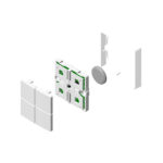 MATRIX ZBA7140 inteligent trådløs Smart batteritryk med LED indikatore til FUGA 1M Z wave2 produkt