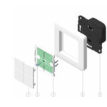ZDB5400 MATRIX intelligent smart trådløs Z Wave baseret betjeningstryk afbryder med lysdæmper og 4 LED belyste tryk til CE installationer 230V 1M1 produkt