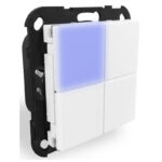 ZDB5400 MATRIX intelligent smart trådløs Z Wave baseret betjeningstryk afbryder med lysdæmper og 4 LED belyste tryk til CE installationer 230V 1M2 produkt