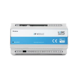 ZIF5030 intelligent smart Z Wave modul med 10 relæ udgange og 4 analoge digitale indgange til montering på DIN skinne til automatisering eller gulvvarmestyring produkt