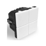 ZRB5120 MATRIX intelligent trådløs smart betjeningstryk afbryder med dobbeltrelæ og LED lys i tangent. 230V produkt