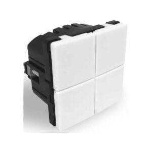 ZRB5120 MATRIX intelligent trådløs smart betjeningstryk afbryder med dobbeltrelæ og LED lys i tangent. 230V produkt