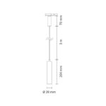 Zip Tube Micro Pendel Sort Pendel 2700K1 produkt