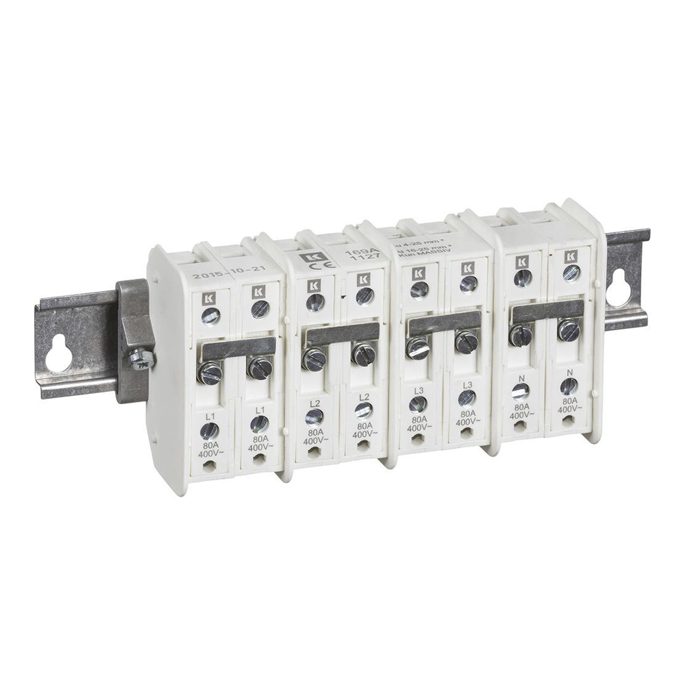 LK 4-leder sløjfeklemmerække maks 4-25 mm² 169A1127