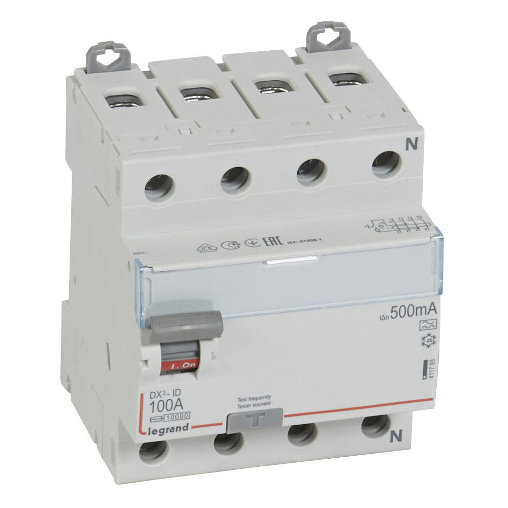 Legrand DX³ RCCB fejlstrømsafbryder 100A 4pol 500mA type-A 4M 10KA