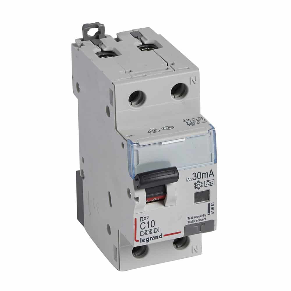 DX³ RCBO kombiafbryder C10 1pol+N 30mA type A 2M 60006KA1 produkt
