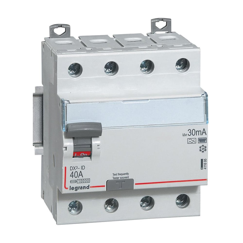 Dx³ rccb fejlstrømsafbryder 40a 4pol 30ma type f 4m 10ka produkt