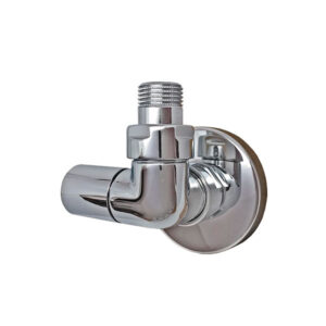 KRISS Corner ventilsæt med flange fork   Krom