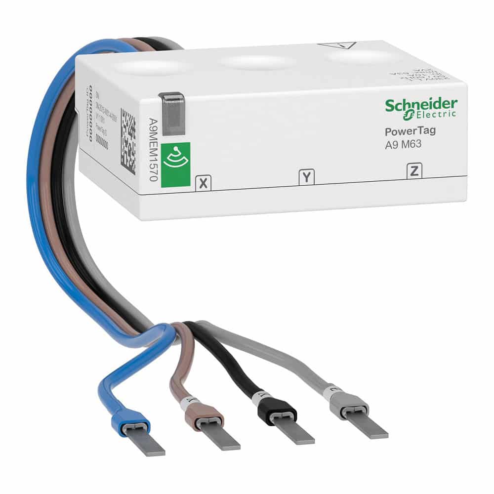 Energimåler PowerTag 3PN 63A Flex med 25cm ledning, direkte montage og måling af energi produkt