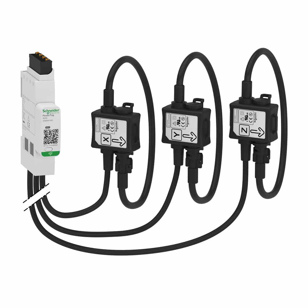 Energimåler PowerTag Energy R200, PowerTag Rope 200A 3P3P+N til montage i top eller bund position produkt