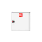 Falck brandskab model 3A hvid med 30 m x 19 mm slange og automatventil