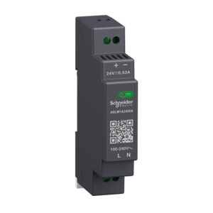 Modicon switchmode strømforsyning modular til DIN skinne med 24 VDC 15 W 0,6 A udgang og 100 240 VAC 1 faset forsyning produkt