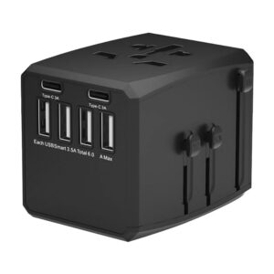 Verdensrejseadapter 4 USB A og 2 USB C porte produkt