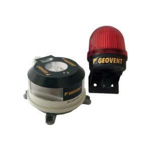 Geovent GeoGuard 2.500 med rød advarselslampe