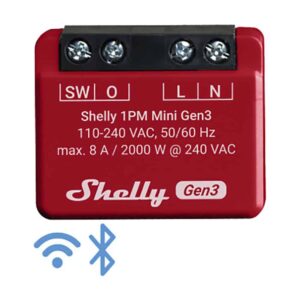 Shelly 1PM Mini (GEN 3)   WiFI relæ med effektmåling (230VAC) produkt