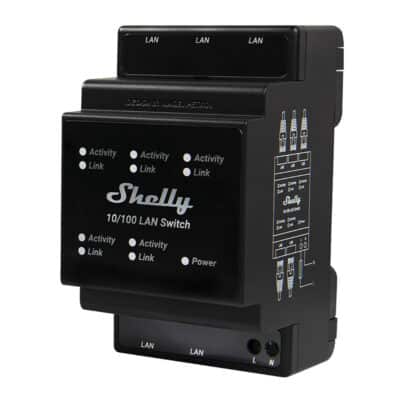 Shelly LAN Switch DIN skinne switch med 5xRJ45 porte produkt