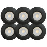 Sabina Low Profile ISO 49W CCT 2700K3000K4000K 560 590lm 90 IP65 IndenUdendoers Mat Sort 6 pack produkt