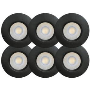 Sabina Low Profile ISO 49W CCT 2700K3000K4000K 560 590lm 90 IP65 IndenUdendoers Mat Sort 6 pack produkt