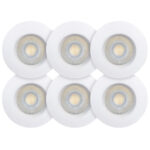 Sabina Low Profile ISO 49W CCT 2700K3000K4000K 560 590lm Ra90 IP65 IndenUdendoers Mat Hvid 6 pack produkt