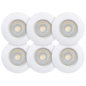 Sabina Low Profile ISO 49W CCT 2700K3000K4000K 560 590lm Ra90 IP65 IndenUdendoers Mat Hvid 6 pack produkt