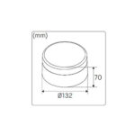 HEATWALL 75W 515LM 2700K BS tegning
