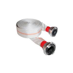 Hvid brandslange med C STORZ med tekstilflet til pumpeopgaver rulle a 15 meter Oe50 mm. Ben dia. 66 mm 2 tommer