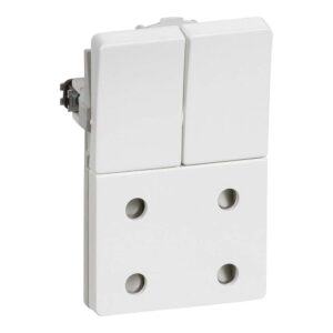 LK FUGA dobbelt stikkontakt 2 polet med afbrydere 15 modul hvid produkt