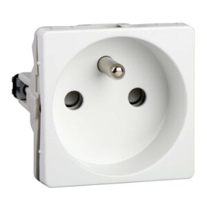 LK FUGA stikkontakt 2 polet med pindjord 1 modul hvid produkt