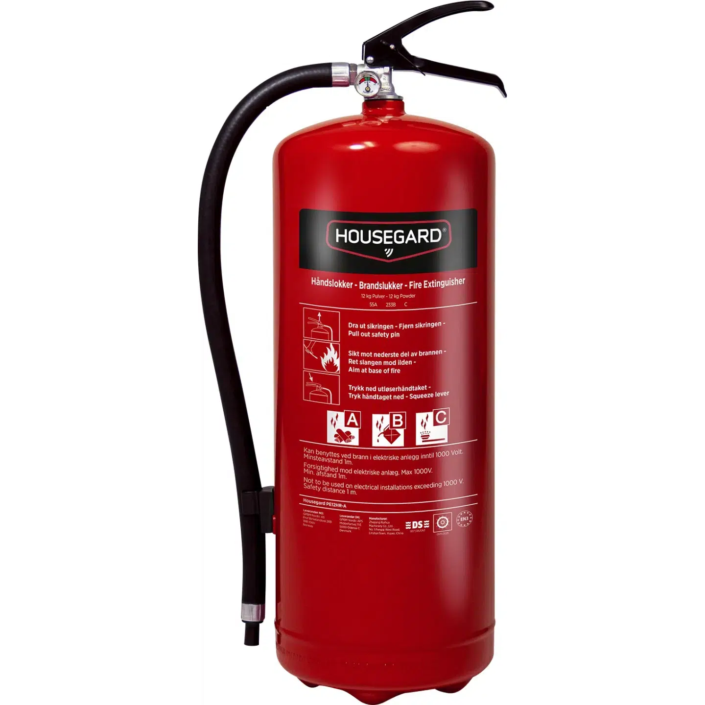 PULVERSLUKKER DS EN3 12KG 55A 233B C