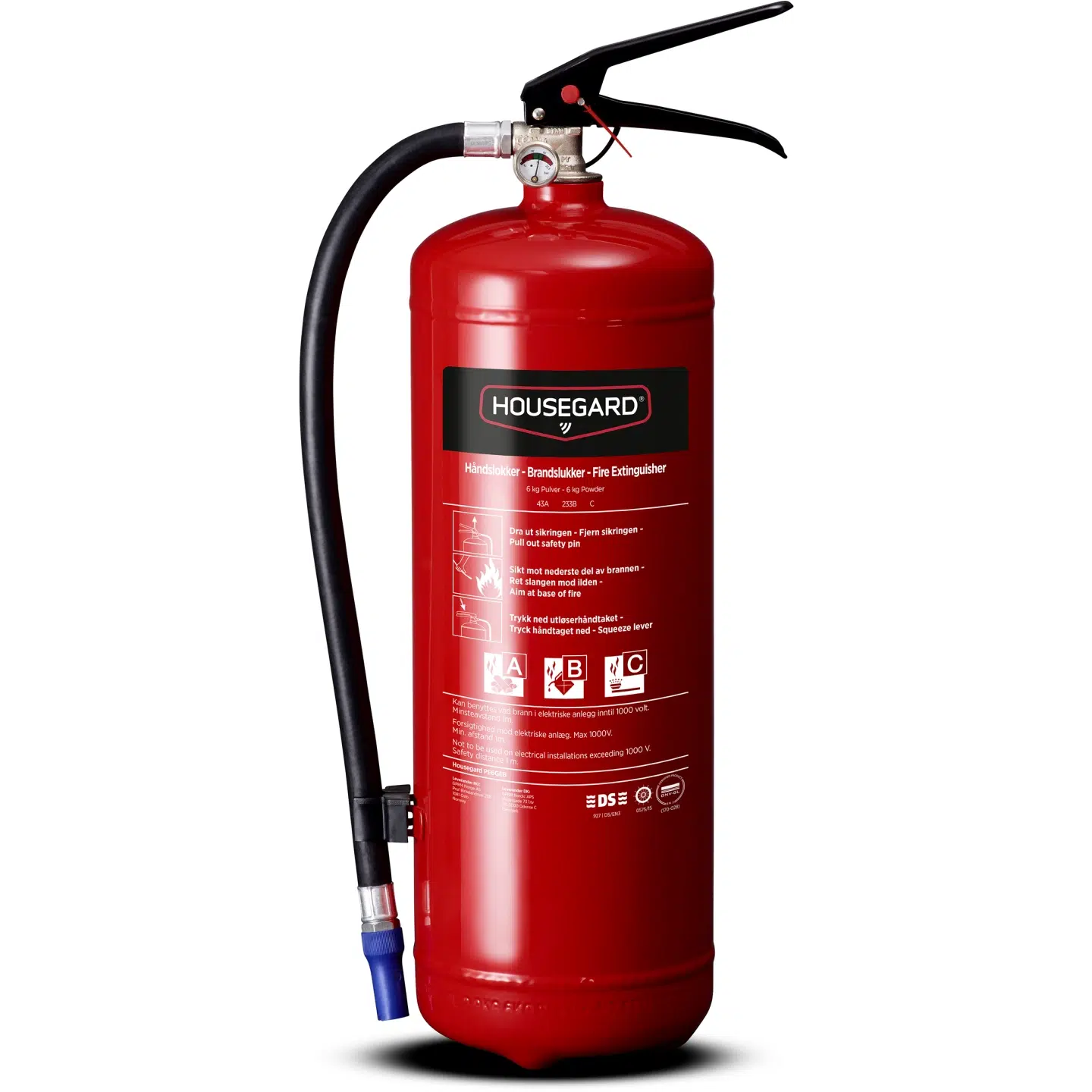 PULVERSLUKKER DS EN3 6KG 43A 233B C